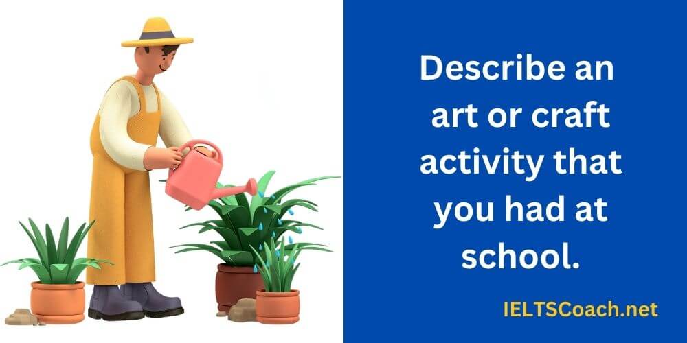 Art or craft activity cue card